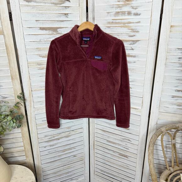 PATAGONIA Women's S Re-Tool Snap-T Fleece Pullover Jacket Polartec Rose Mauve - Picture 13 of 13